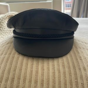 Leather fiddler hat